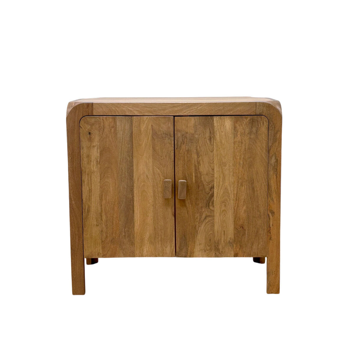 Aparador de dos puertas de madera de mango natural