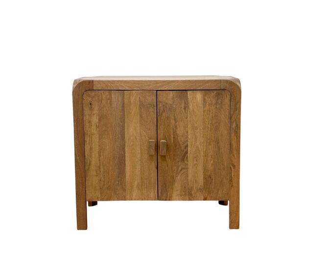 Aparador de dos puertas de madera de mango natural