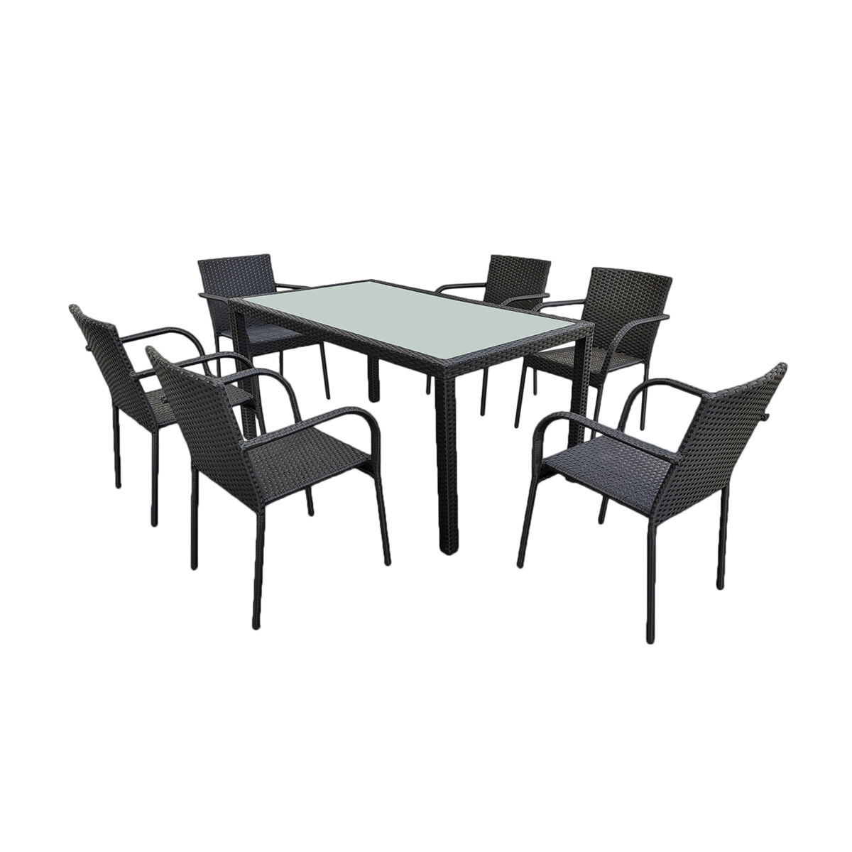 Conjunto de mesa y sillas de jardín 6 plazas rio negro