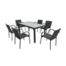 Conjunto de mesa e cadeiras de jardim de 6 lugares Rio Preto