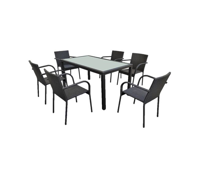 Conjunto de mesa y sillas de jardín 6 plazas rio negro