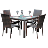 Conjunto de mesa e cadeiras de jardim 4 pessoas Rio Castanho