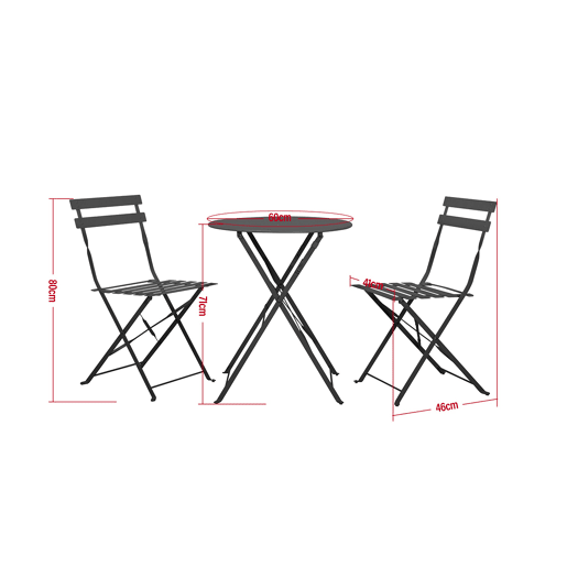 Conjunto de mesa e cadeiras de jardim de 2 lugares Lisboa Verde Hortelã