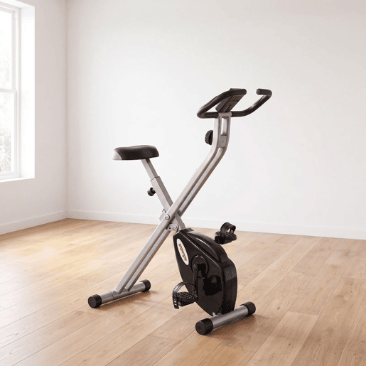 SPORTNOW Bicicleta Estática Dobrável Silenciosa com 8 Níveis de Resistência Magnética, Monitor LCD, Assento Ajustável, Sensor de Pulsação, Suporte para Telemóvel e Rodas, Cinzento SPORTNOW Bicicleta Estática Dobrável Silenciosa com 8 Níveis de Resistência Magnética, Monitor LCD, Assento Ajustável, Sensor de Pulsação, Suporte para Telemóvel e Rodas, Cinzento