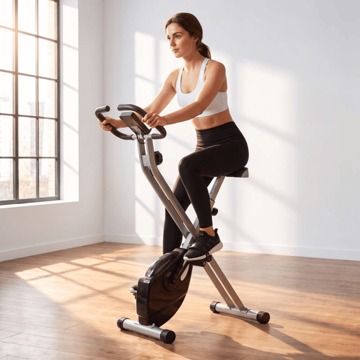 SPORTNOW Bicicleta Estática Dobrável Silenciosa com 8 Níveis de Resistência Magnética, Monitor LCD, Assento Ajustável, Sensor de Pulsação, Suporte para Telemóvel e Rodas, Cinzento SPORTNOW Bicicleta Estática Dobrável Silenciosa com 8 Níveis de Resistência Magnética, Monitor LCD, Assento Ajustável, Sensor de Pulsação, Suporte para Telemóvel e Rodas, Cinzento