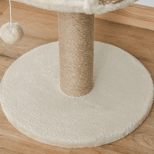 PawHut Arranhador para Gatos Pequeno 49 cm com Poste em Juta, Cama e Bola Pendente, 40x40x49 cm, Bege PawHut Arranhador para Gatos Pequeno 49 cm com Poste em Juta, Cama e Bola Pendente, 40x40x49 cm, Bege