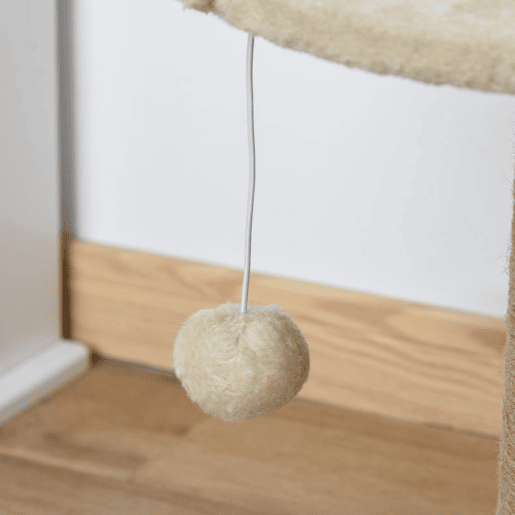 PawHut Arranhador para Gatos Pequeno 49 cm com Poste em Juta, Cama e Bola Pendente, 40x40x49 cm, Bege PawHut Arranhador para Gatos Pequeno 49 cm com Poste em Juta, Cama e Bola Pendente, 40x40x49 cm, Bege
