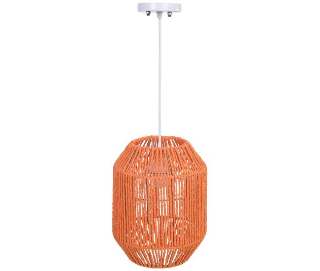 Lámpara de techo de papel naranja d21.5x27h cm