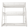 Beliche triplo 90 x 200120 x 200140 x 200 cm - estrutura metálica e escada reversível, sem colchão - branco