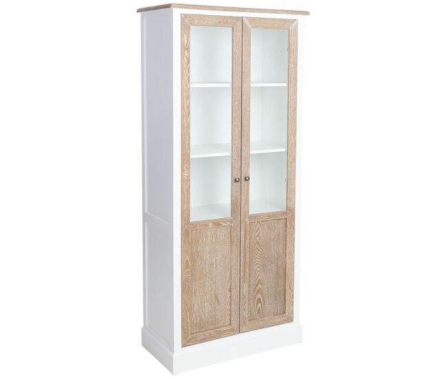Vitrina de madera marrón 81x40x180h cm