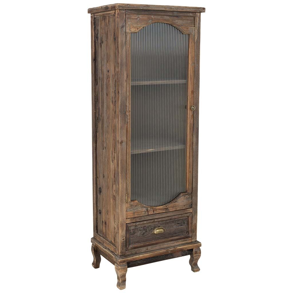 Vitrina de madera marrón 60x40x168h cm