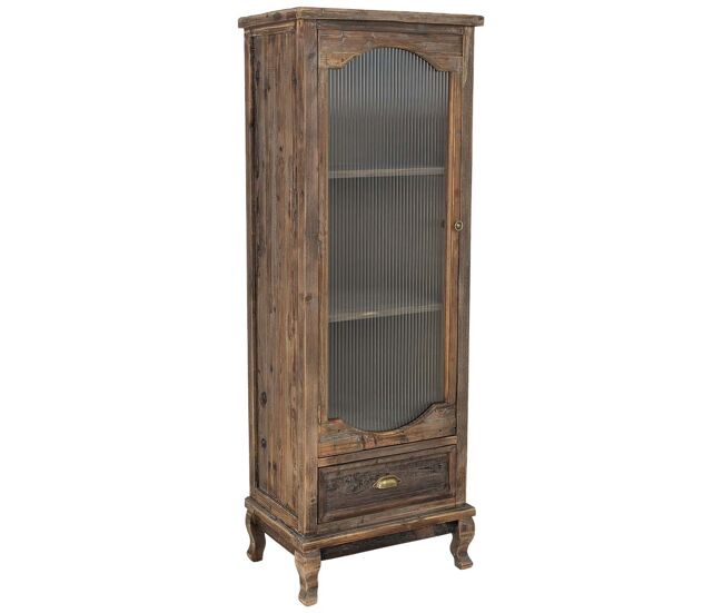 Vitrina de madera marrón 60x40x168h cm