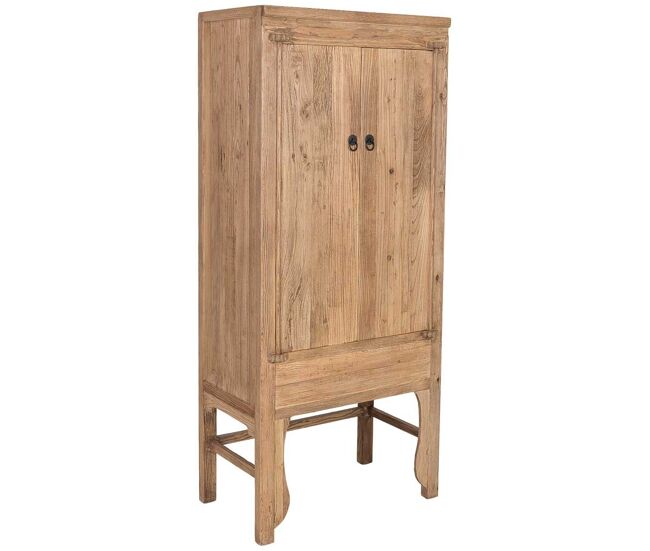 Armario de madera beige 84x50x195h cm