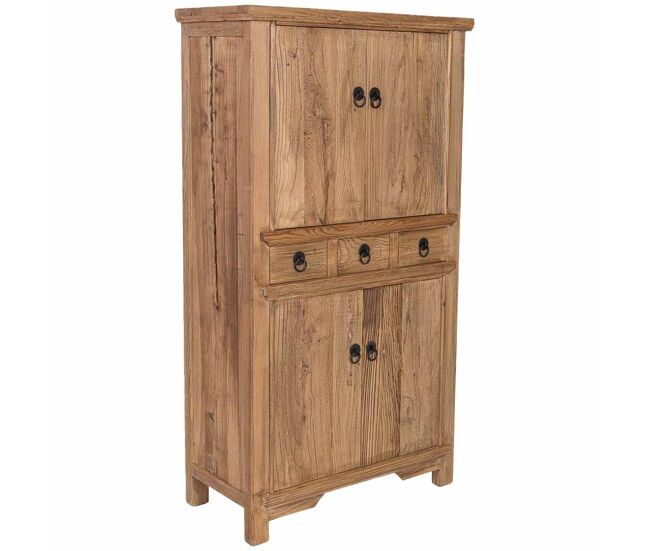 Armario de madera beige 84x38x150h cm