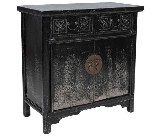 Aparador de madera negro 80x40x80h cm