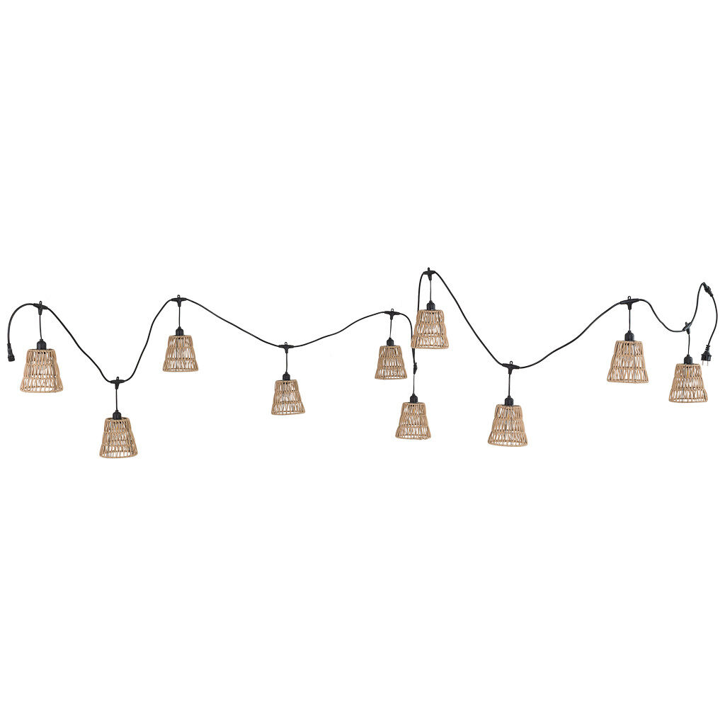 Guirnalda de 10 luces de plástico beige con bombilla 500x14x14h cm