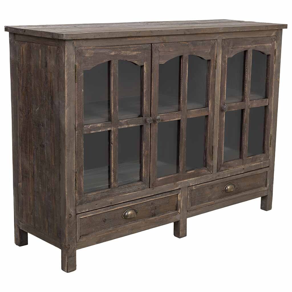 Aparador de madera marrón 120x40x88h cm