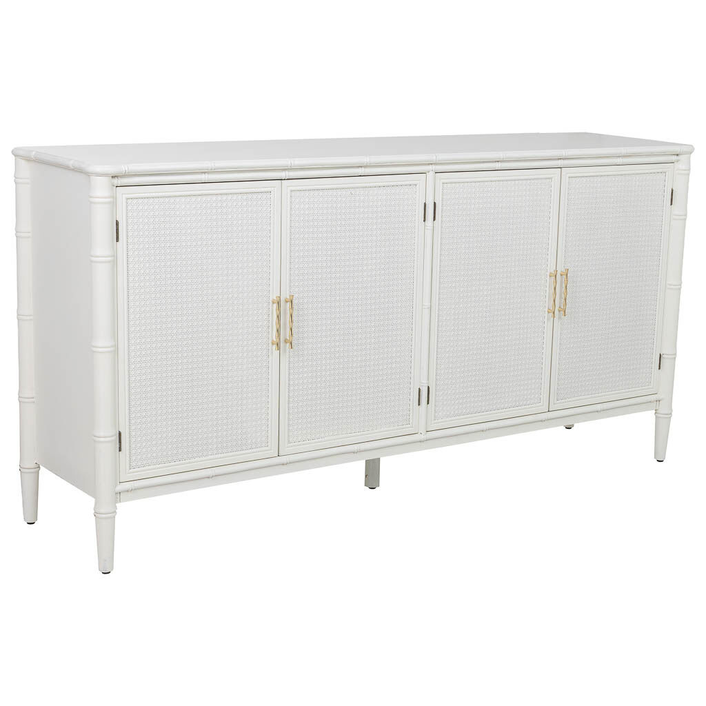 Aparador de madera blanco 178.5x45.5x89h cm