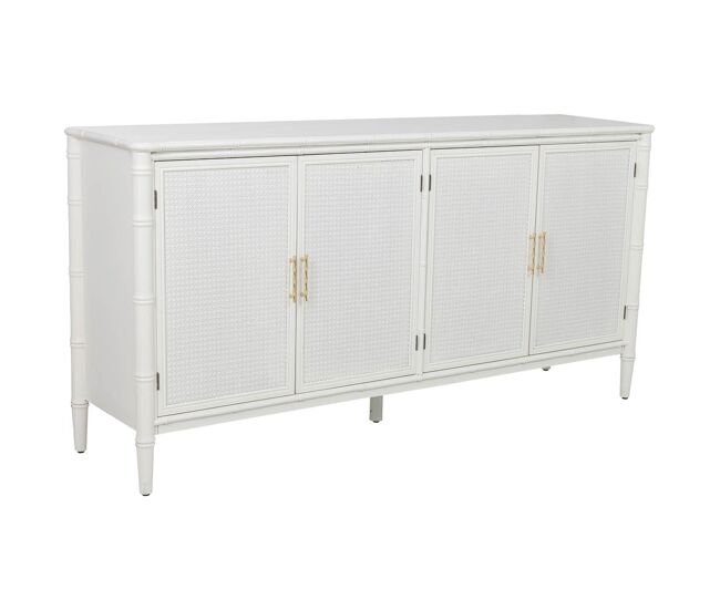 Aparador de madera blanco 178.5x45.5x89h cm