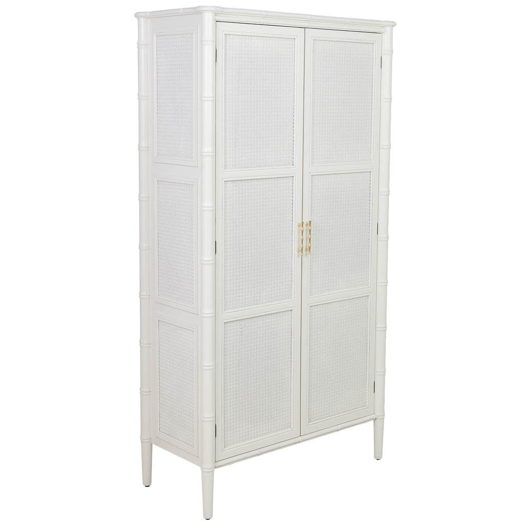 Armario de madera blanco 95x44x178h cm