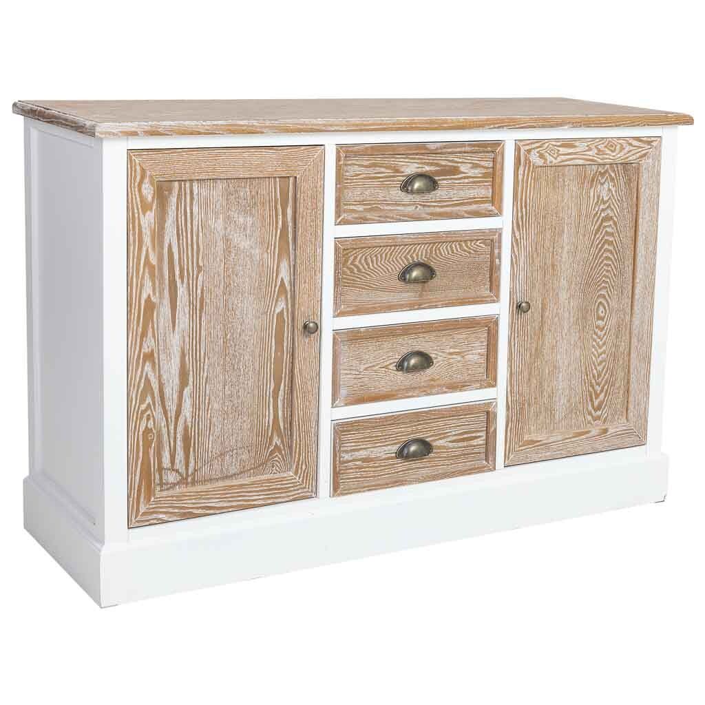 Aparador de madera marrón 124x40x80h cm