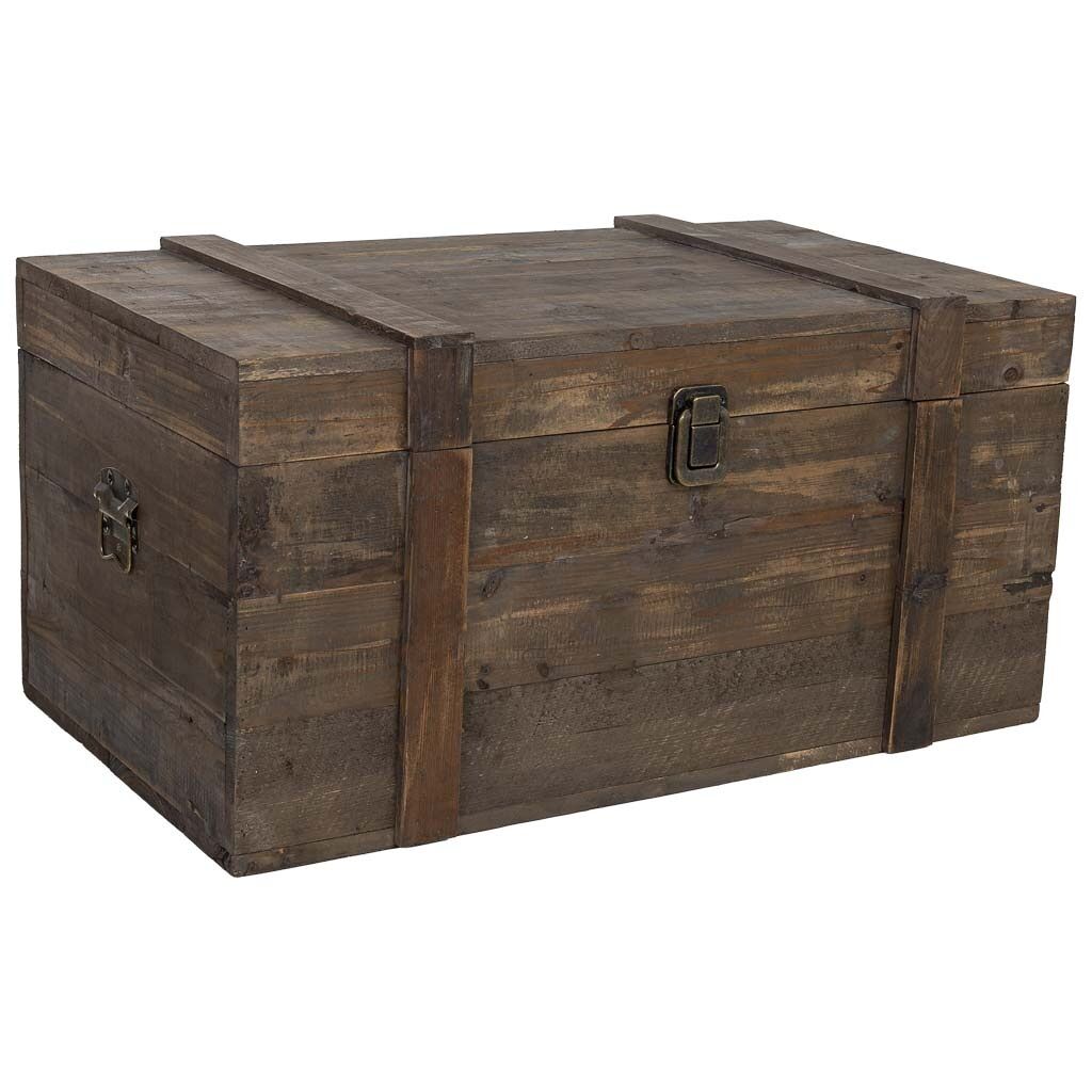 Baul de madera marrón 80x48x41h cm