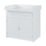 Cómoda muda-fraldas Starler com colchão removível 104x96x77 cm Branco en.casa