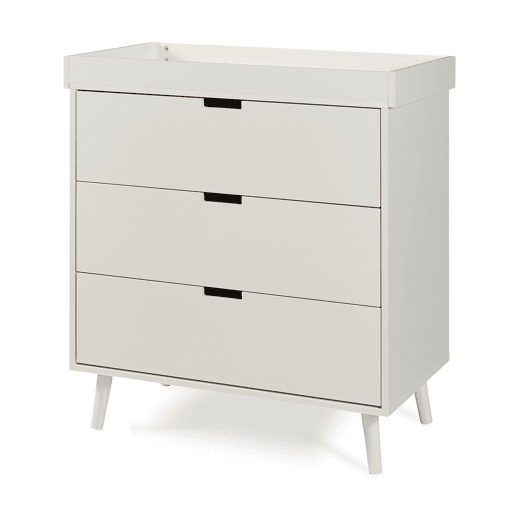 Cómoda muda-fraldas Sallinrar com colchão removível 92x84x50 cm Bege en.casa