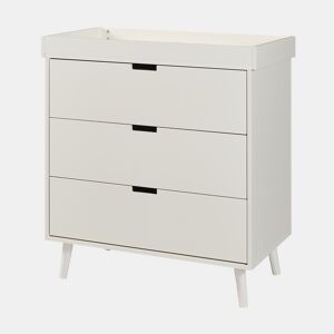 Cómoda muda-fraldas Sallinrar com colchão removível 92x84x50 cm Bege en.casa