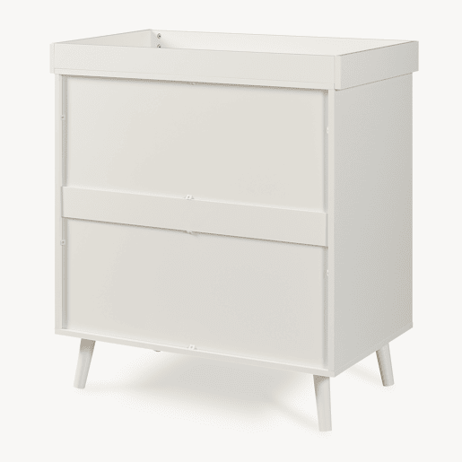 Cómoda muda-fraldas Sallinrar com colchão removível 92x84x50 cm Bege en.casa