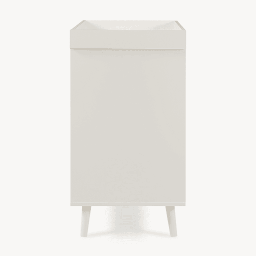 Cómoda muda-fraldas Sallinrar com colchão removível 92x84x50 cm Bege en.casa