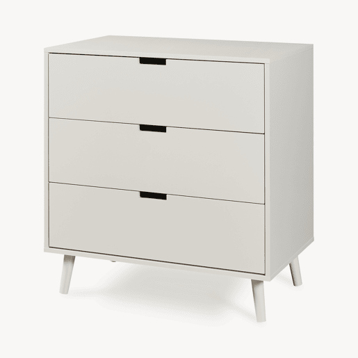 Cómoda muda-fraldas Sallinrar com colchão removível 92x84x50 cm Bege en.casa