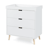 Cómoda muda-fraldas Sallinrar com colchão removível 92x84x50 cm Branco en.casa