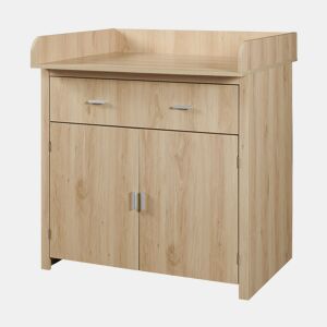 Cómoda muda-fraldas Starler com colchão removível 104x96x77 cm Carvalho en.casa