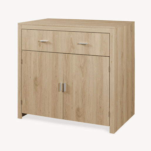 Cómoda muda-fraldas Starler com colchão removível 104x96x77 cm Carvalho en.casa Cómoda muda-fraldas Starler com colchão removível 104x96x77 cm Carvalho en.casa