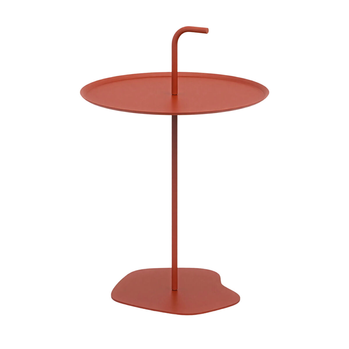 Mesa auxiliar de jardín calimera 57xø38 cm color terracota [casa.pro]
