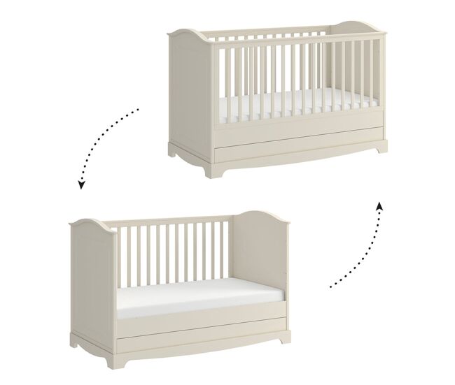 Cuna evolutiva 70x140 somier incluido bellamy royal beige