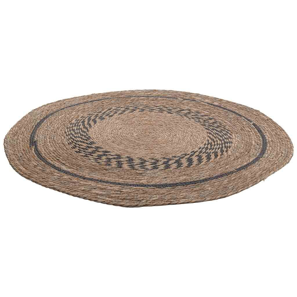 Alfombra de fibra natural marrón d100x1h cm