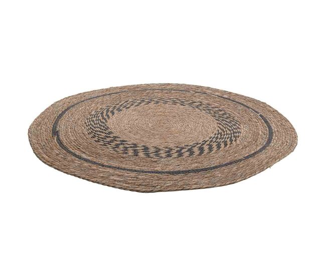 Alfombra de fibra natural marrón d100x1h cm