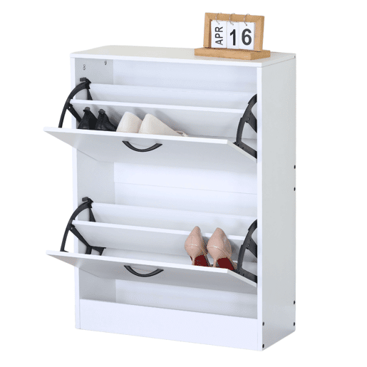 Sapateira de 2 portas, sapateira estreita para hall de entrada, cerĂ¢mica, 2 puxadores, 12 pares, branco fosco, 60x81x24 cm Sapateira de 2 portas, sapateira estreita para hall de entrada, cerĂ¢mica, 2 puxadores, 12 pares, branco fosco, 60x81x24 cm