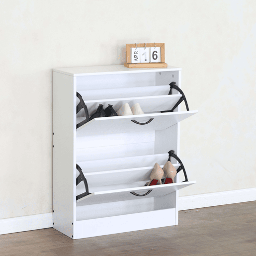 Sapateira de 2 portas, sapateira estreita para hall de entrada, cerĂ¢mica, 2 puxadores, 12 pares, branco fosco, 60x81x24 cm Sapateira de 2 portas, sapateira estreita para hall de entrada, cerĂ¢mica, 2 puxadores, 12 pares, branco fosco, 60x81x24 cm