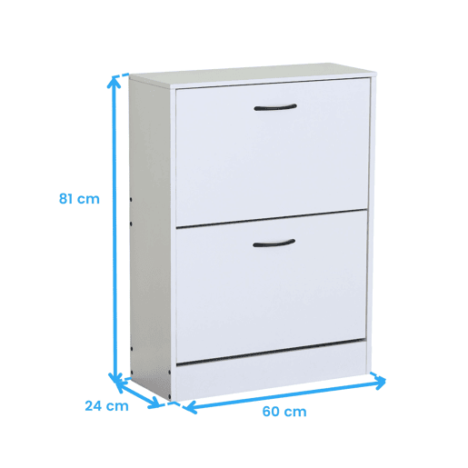 Sapateira de 2 portas, sapateira estreita para hall de entrada, cerĂ¢mica, 2 puxadores, 12 pares, branco fosco, 60x81x24 cm Sapateira de 2 portas, sapateira estreita para hall de entrada, cerĂ¢mica, 2 puxadores, 12 pares, branco fosco, 60x81x24 cm