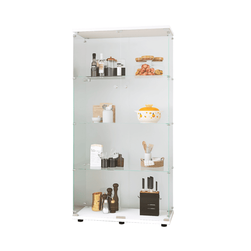 Armário expositor de chão com duas portas, com 164,7 cm de altura adequado para salas de estar, quartos ou escritórios branco. Armário expositor de chão com duas portas, com 164,7 cm de altura adequado para salas de estar, quartos ou escritórios branco.