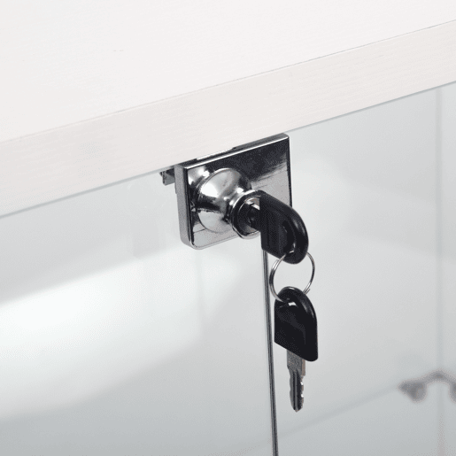 Armário expositor de chão com duas portas, com 164,7 cm de altura adequado para salas de estar, quartos ou escritórios branco. Armário expositor de chão com duas portas, com 164,7 cm de altura adequado para salas de estar, quartos ou escritórios branco.