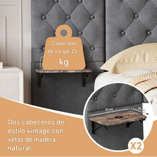 Cama de casal (160 x 200 cm), ecrã LED, portas USB e Tipo-C, cama com espaço de arrumação