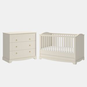 Berço evolutivo 70x140 e cómoda 3 gavetas Bellamy Royal Beige
