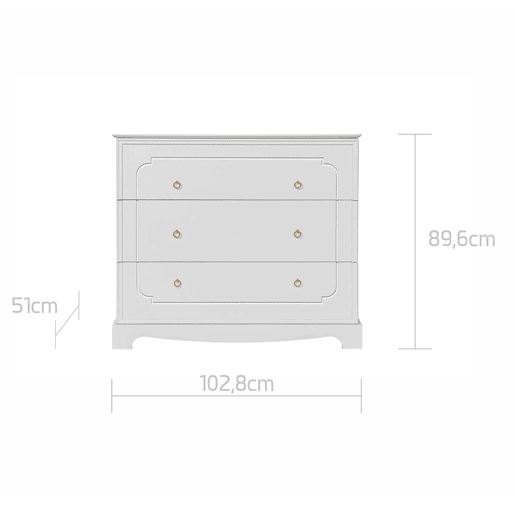Berço evolutivo 70x140 cómoda para mudar fraldas e roupeiro 2 portas Bellamy Royal Beige