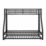 Beliche metálico 90140 x 200 cm u2013 cama extraível e escadas de ambos os lados u2013 Preto