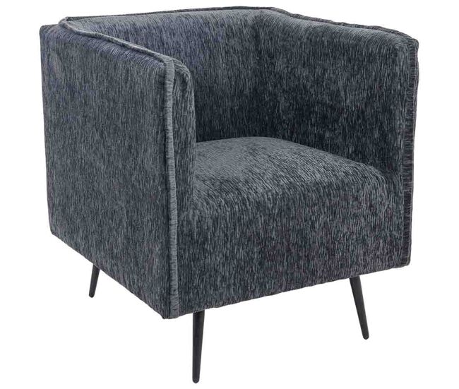 Sillón de madera tapizado gris 71.5x73x82h cm