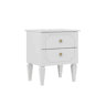 Mesa de cabeceira com 2 gavetas Bellamy Royal Branco